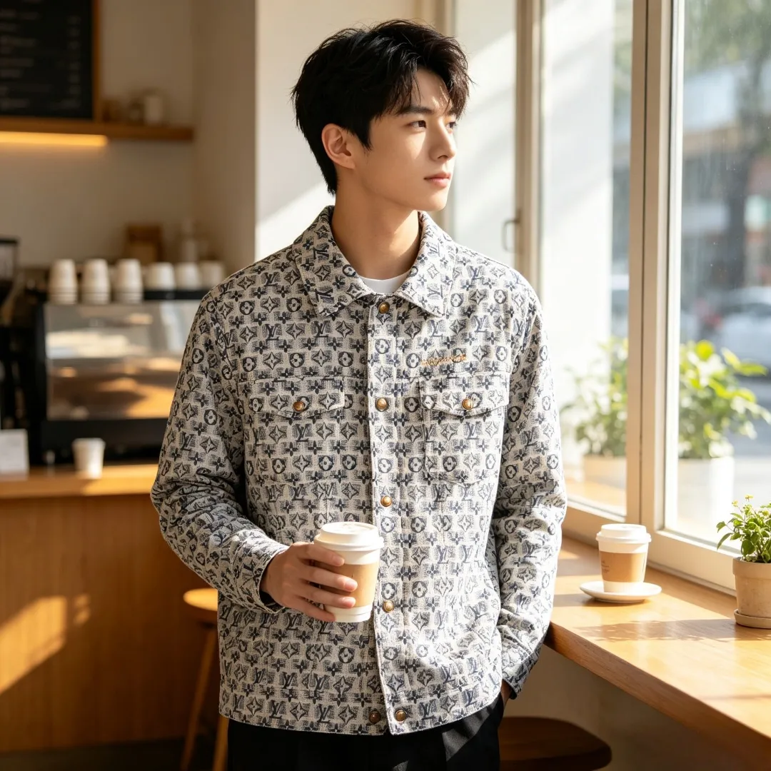 Louis Vuitton/Louis Vuitton all-over embroidered old flower lapel jacket